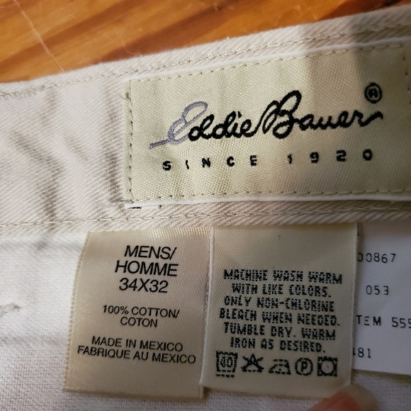 VINTAGE IZOD & Eddie BAUER Pleated Pants Jeans 2 pair 34 - Picture 8 of 8